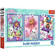 Gabis Puppenhaus bunte Tage 3x80 Teile Puzzle - Trefl