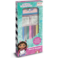 Gabis Puppenhaus kreatives Stempelset mit 9 Filzstiften - Multiprint