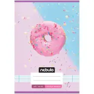 Geheftetes liniertes Heft für die 1. Klasse mit Donut-Muster, 14-32, A/5
