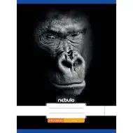 Geheftetes, liniertes Heft mit Gorilla-Muster, 80-32, A/4