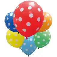 Gepunktete aufblasbare Luftballons – 6er-Set