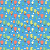 Geschenkpapier mit Heißluftballon‑Motiv 100 x 70 cm