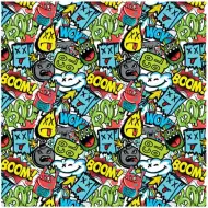 Green BOOM gemustertes Geschenkpapier 100x70 cm