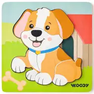 Holzhündchen Baby-Puzzle 5-teilig - Woodyland