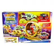 Hot Wheels Monster Trucks: Power Smasher Verfolgungs-Set - Mattel