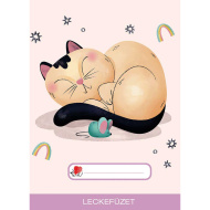ICO: Hausaufgabenheft A5 mit „Süni Dreaming Cat“-Motiv.