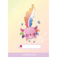 ICO: Hausaufgabenheft A5 mit Igel- und Axolotl-Motiv