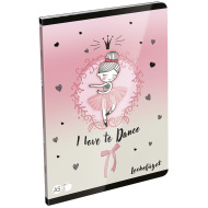 ICO: LizzySuli Lovely Ballerina Tiny Dancer Hausaufgabenheft A5, 40 Blatt