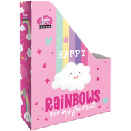 ICO: Lizzysuli Lollipop Rainbow Dokumentenmappe mit Regenbogenmuster im A4-Format