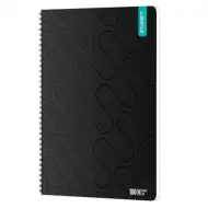ICO: Student Premium Black Spiralheft A/4 kariert 100 Blatt