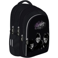 K-POP Demon Hunters schwarze Schultasche/Rucksack mit 4 Fächern BPL60, 43 x 32 x 20 cm