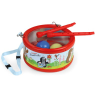 LENA: Trommel mit „Der kleine Maulwurf“-Motiv und Schultergurt, 21 cm