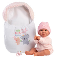 Llorens: Chloe, 38 cm große weinende Puppe mit Schlafsack