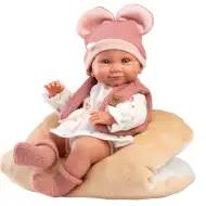 Llorens: Nica neugeborenes Mädchen Baby mit weichem Kissen 38cm