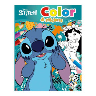 Luna: Disney Stitch Ausmalbuch mit Aufklebern, 32 Seiten