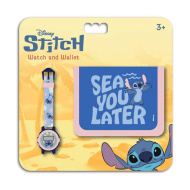 Luna: Disney Stitch Set mit digitaler Armbanduhr und Geldbörse