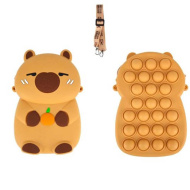 Luna: Kazura Capybara 3D-Figur-Geldbörse mit Schulterriemen
