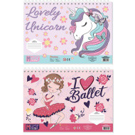 Luna: Must Einhorn-motiviertes kreatives, ausmalbares Skizzenbuch mit Aufklebern und einer Schablone in mehreren Varianten