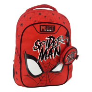 Luna: Must Team Spider-Man rote, abgerundete 3-fächerige Schultasche/Rucksack, 32 x 18 x 43 cm