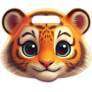 Luna: tigerförmiges Skizzenheft, 40 Blatt, 28 x 28 cm