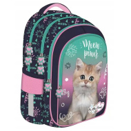 MLF Kitty Party 4-fächerige Schultasche/Rucksack mit Katzenmotiv, BPL58, 40×29×19 cm