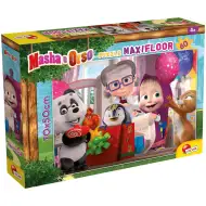 Mascha und der Bär Überraschungsparty 60-teiliges Maxi-Bodenpuzzle 70x50cm - Lisciani
