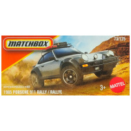 Matchbox: 1985 Porsche 911 Rally, graues Modellauto in Pappschachtel, 1:64 – Mattel