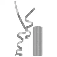 Metallsilberfarbene Luftschlange – 1 Stk.
