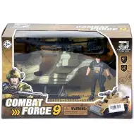 Militärhubschrauber mit Figur