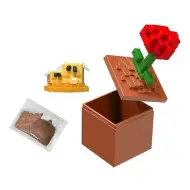 Minecraft Reveal Minifigur im Aufbewahrungsbehälter – Mohnblume – Mattel