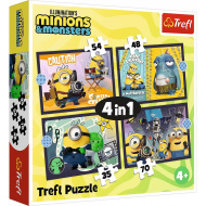 Minions 4-in-1-Puzzle, 35/48/54/70-teilig - Trefl