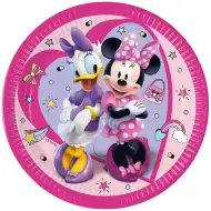 Minnie Maus und Daisy gemusterte rosa Pappteller 8er-Set 23cm