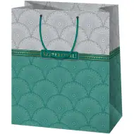 Mit Liebe! Elegante Geschenktasche in Übergröße mit goldener Einlage 33x15x44cm