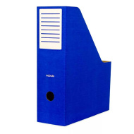 Nebulo: 80 mm zusammenklappbarer Karton-Aktenhalter, blau