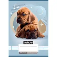 Nebulo: Geheftetes liniertes Heft für die 1. Klasse A5 14-32 Tiere - Hundemotiv