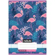 Nebulo: Geheftetes liniertes Heft für die 3. Klasse mit Flamingo-Muster, 12-32 A/5