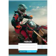 Nebulo: Geheftetes liniertes Heft mit Rennmotorrad-Motiv für die 4. Klasse, 21-32, A/5