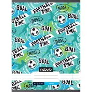 Nebulo: Geheftetes, liniertiertes Heft mit der Aufschrift "football time", 81-32 A/4