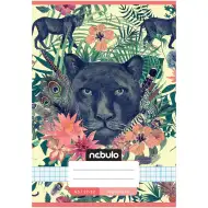 Nebulo: Getacktes kariertes Heft im schwarzen Panthermuster 27-32 A/5