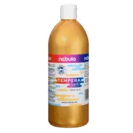 Nebulo: Goldfarbene flüssige Temperafarbe in einer 500-ml-Flasche