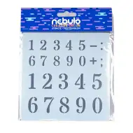 Nebulo: Kleine Zahlen Kunststoff-Schablone