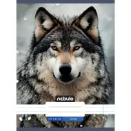 Nebulo: Liniertes Heft mit Wolfsmuster 81-32 A/4