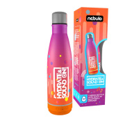 Nebulo: Thermoflasche 460 ml mit eingebautem Bluetooth-Lautsprecher in Rosa-Orange