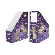 Nebulo: zusammenklappbarer Dokumentenhalter aus Papier mit Astrocat‑Muster