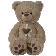 Nicotoy: Brauner Plüschbär mit beigefarbener Schleife 55 cm - Simba Toys
