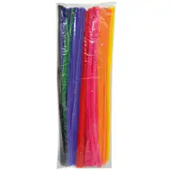 PlayBox: Bunte Chenille-Fäden 100 Stück 6mm