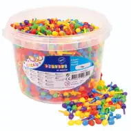 PlayBox: Bunter Mosaik-Steckspiel 2700-teiliges Set im Eimer 1cm