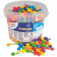 PlayBox: Buntes kleines Mosaik-Set mit 700 Stück in einem Eimer, 1 cm