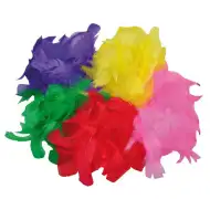PlayBox: Dekorative bunte Truthahnfedern, 200er-Pack