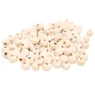 PlayBox: Naturholzperlen 10mm Größe 100 Stück Packung